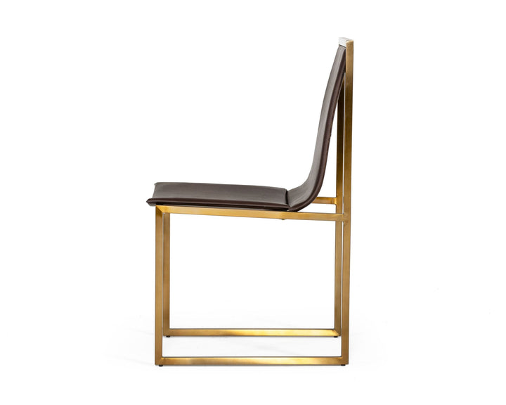 Modrest Dalton Modern Brown Leatherette Dining Chair ( (Set of 2) ) - MONAVILLA