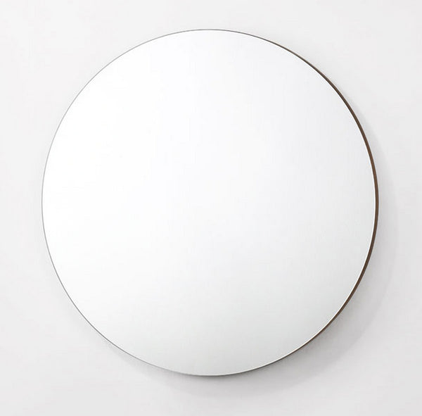 Modrest Paula Mid Century Round Walnut Mirror - MONAVILLA