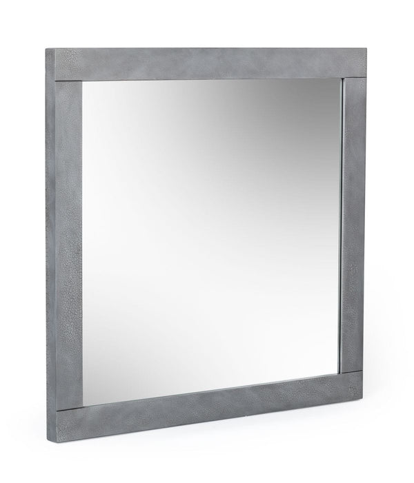 Modrest Buckley Modern Grey Crackle Mirror - MONAVILLA