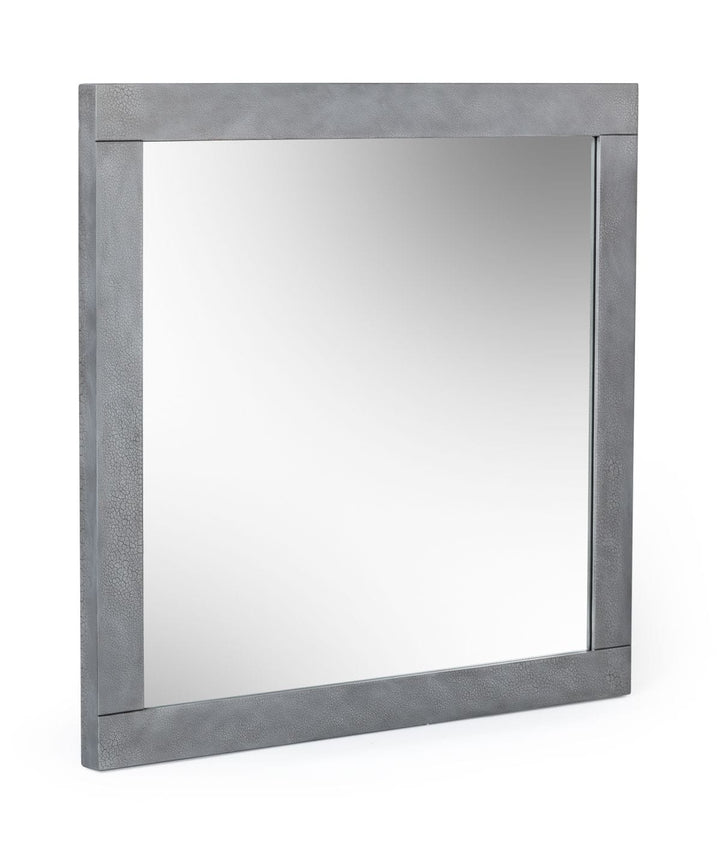 Modrest Buckley Modern Grey Crackle Mirror - MONAVILLA