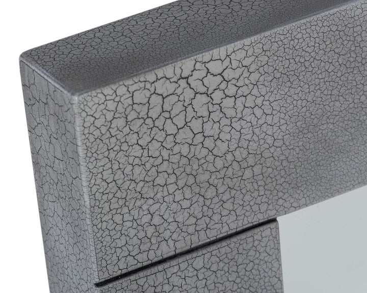 Modrest Buckley Modern Grey Crackle Mirror - MONAVILLA