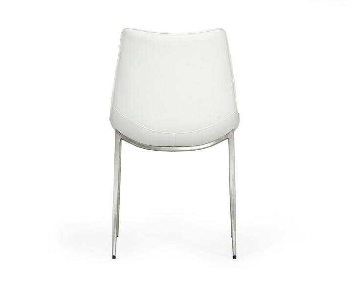Modrest Frasier Modern White Eco Leather Dining Chair (Set of 2) - MONAVILLA