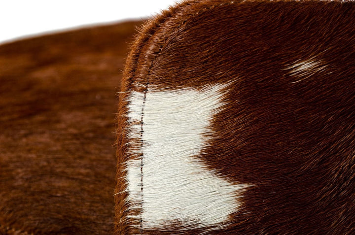Modrest Belvista Modern Brown Cowhide Ottoman - MONAVILLA