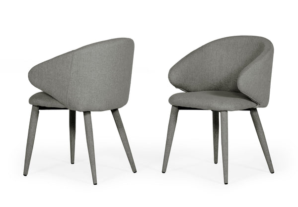 Modrest Keller Modern Grey Dining Chair (Set of 2) - MONAVILLA