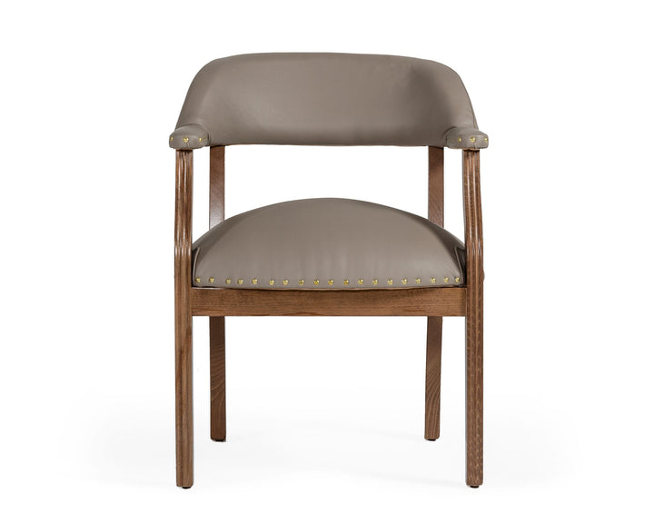 Modrest Canosa Modern Taupe Faux Leather Dining Chair - MONAVILLA