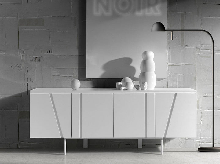 Modrest Mario Modern White Veneer Buffet - MONAVILLA