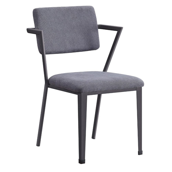 ACME Cargo Gray Fabric & Gunmetal Dining Chair Model 77902 - MONAVILLA