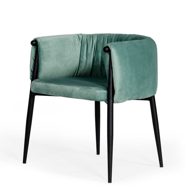 Modrest Belcaro Modern Light Green Fabric Dining Chair - MONAVILLA