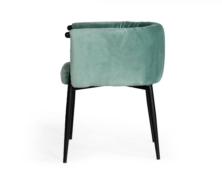 Modrest Belcaro Modern Light Green Fabric Dining Chair - MONAVILLA