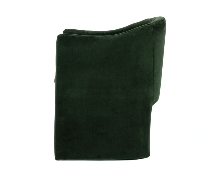 Modrest Danube Modern Jade Green Fabric Dining Chair - MONAVILLA