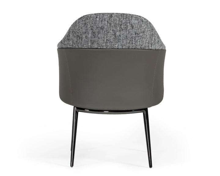 Modrest Cora Modern Grey Fabric & Leatherette Dining Chair - MONAVILLA
