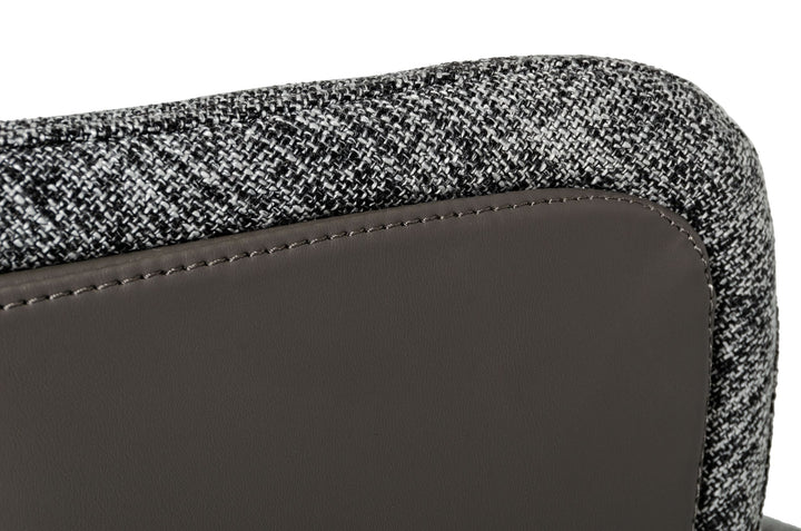 Modrest Cora Modern Grey Fabric & Leatherette Dining Chair - MONAVILLA