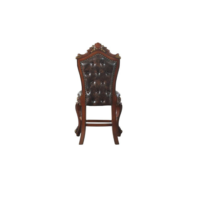 ACME Picardy Cherry Oak & PU Counter Height Chair Model 78222 - MONAVILLA