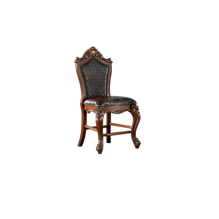 ACME Picardy Cherry Oak & PU Counter Height Chair Model 78222 - MONAVILLA