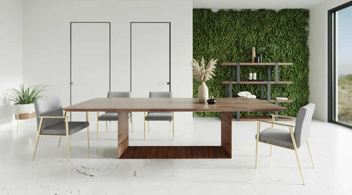 Modrest Channa Modern Walnut Dining Table - MONAVILLA