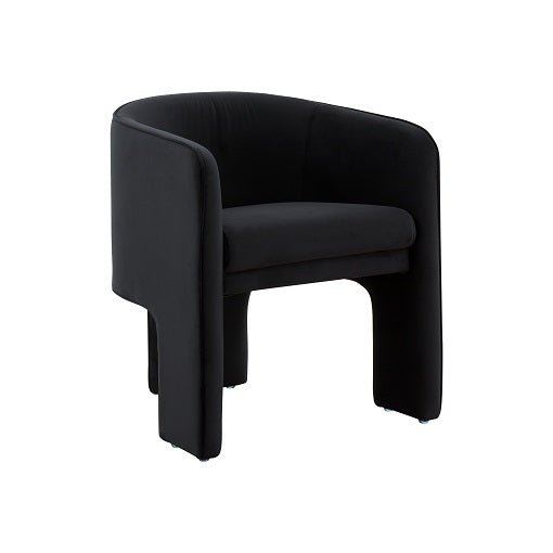 Modrest Kyle Modern Black Velvet Accent Chair - MONAVILLA