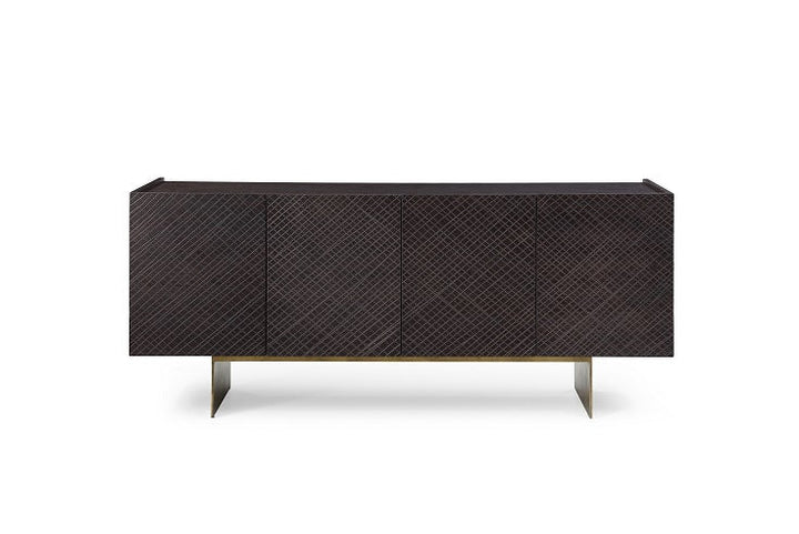 Modrest Gerald Modern Brown Ash and Antique Cooper Buffet - MONAVILLA