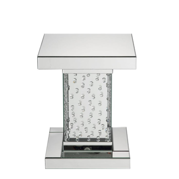 ACME Nysa Mirrored & Faux Crystals End Table Model 80284 - MONAVILLA