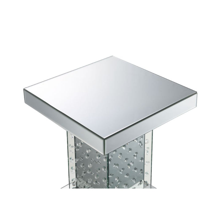 ACME Nysa Mirrored & Faux Crystals End Table Model 80284 - MONAVILLA