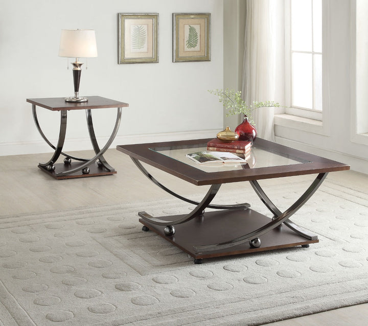 ACME Isiah Black Nickel End Table Model 80357 - MONAVILLA