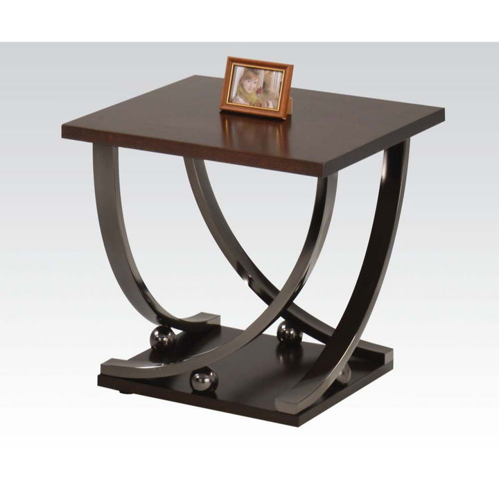 ACME Isiah Black Nickel End Table Model 80357 - MONAVILLA