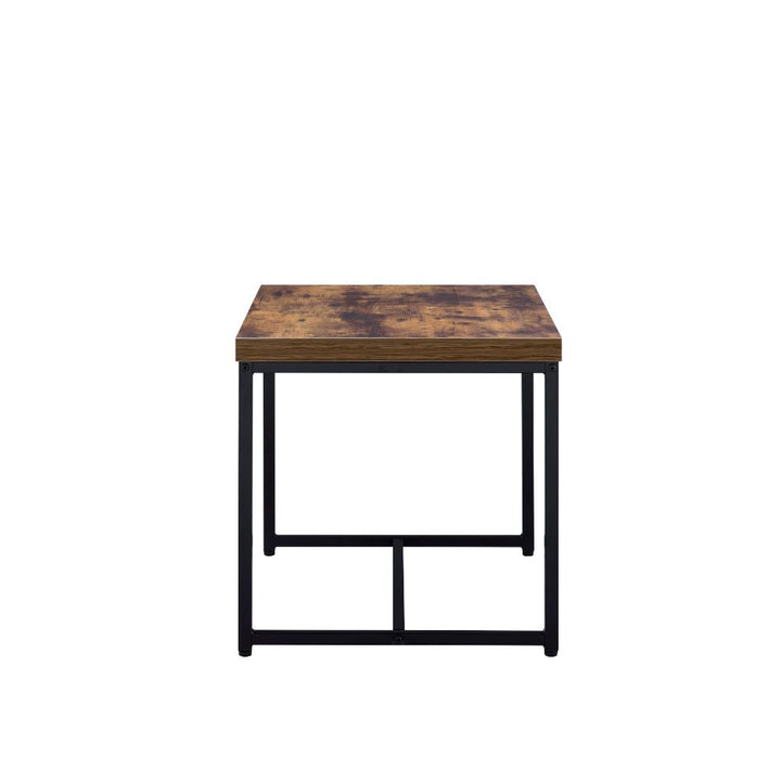 ACME Bob Weathered Oak & Black End Table Model 80617 - MONAVILLA