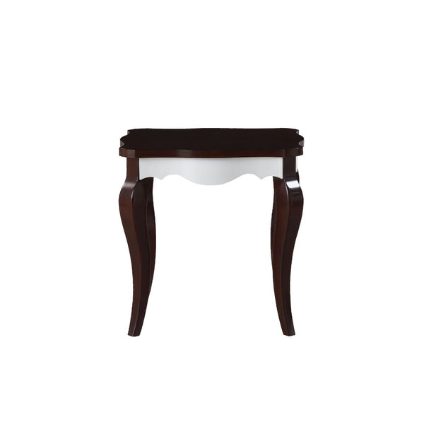 ACME Mathias Walnut & White End Table Model 80682 - MONAVILLA