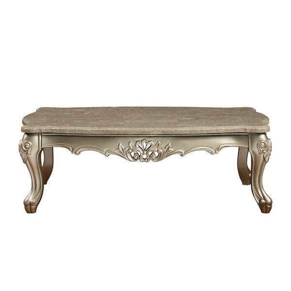 ACME Ranita Marble & Champagne Coffee Table Model 81040 - MONAVILLA