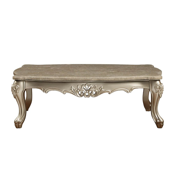 ACME Ranita Marble & Champagne Coffee Table Model 81040 - MONAVILLA