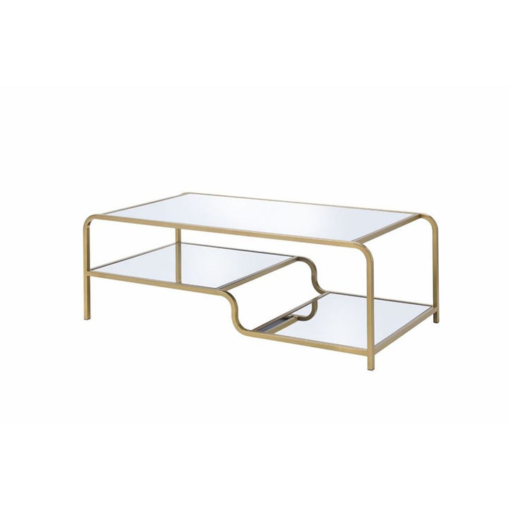 ACME Astrid Gold & Mirror Coffee Table Model 81090 - MONAVILLA