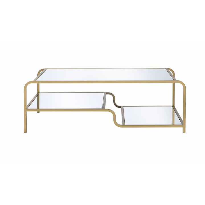 ACME Astrid Gold & Mirror Coffee Table Model 81090 - MONAVILLA