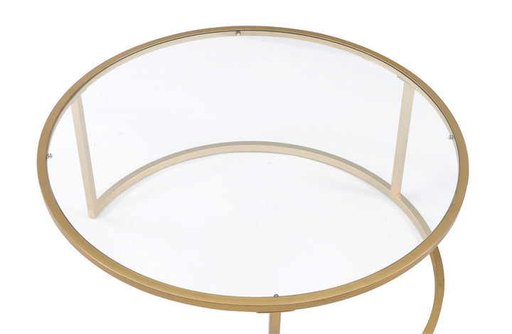 ACME Shanish Faux Marble & Gold Coffee Table Model 81110 - MONAVILLA