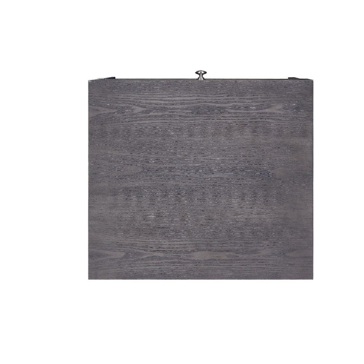 ACME Iban Gray Oak & Chrome End Table Model 81172 - MONAVILLA