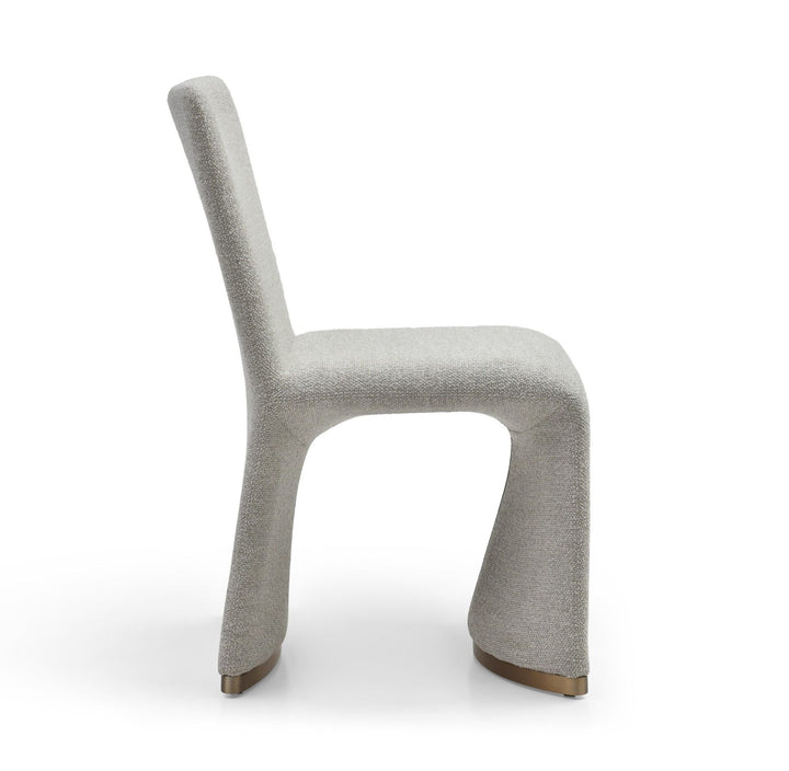 Modrest Kenda Contemporary Grey and Brushed Gold Dining Chair (Set of 2) - MONAVILLA