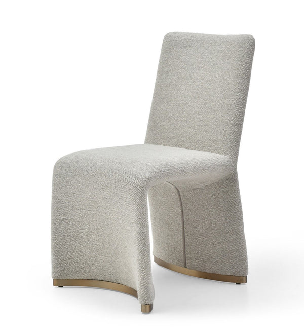 Modrest Kenda Contemporary Grey and Brushed Gold Dining Chair (Set of 2) - MONAVILLA