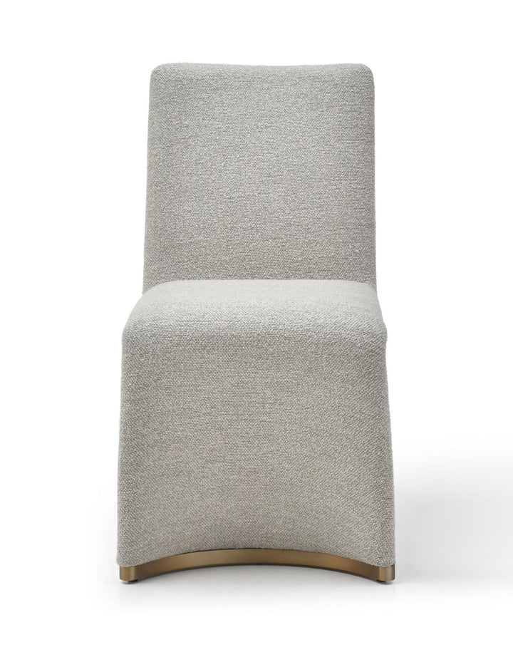 Modrest Kenda Contemporary Grey and Brushed Gold Dining Chair (Set of 2) - MONAVILLA