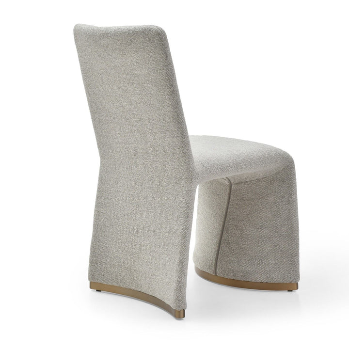 Modrest Kenda Contemporary Grey and Brushed Gold Dining Chair (Set of 2) - MONAVILLA