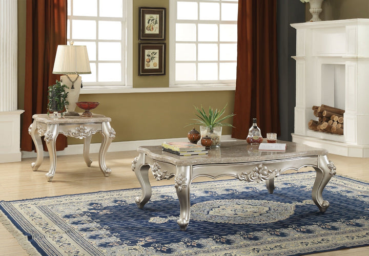 ACME Bently Marble & Champagne End Table Model 81667 - MONAVILLA