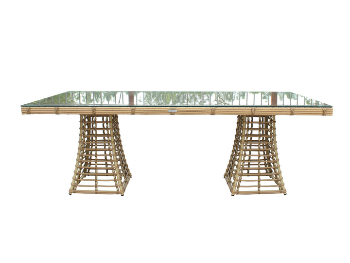 Renava Mina Outdoor Bamboo Wicker Dining Set - MONAVILLA