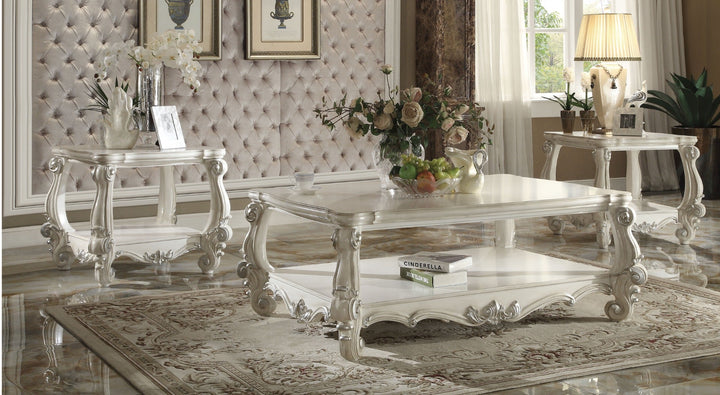 ACME Versailles Bone White End Table Model 82124 - MONAVILLA
