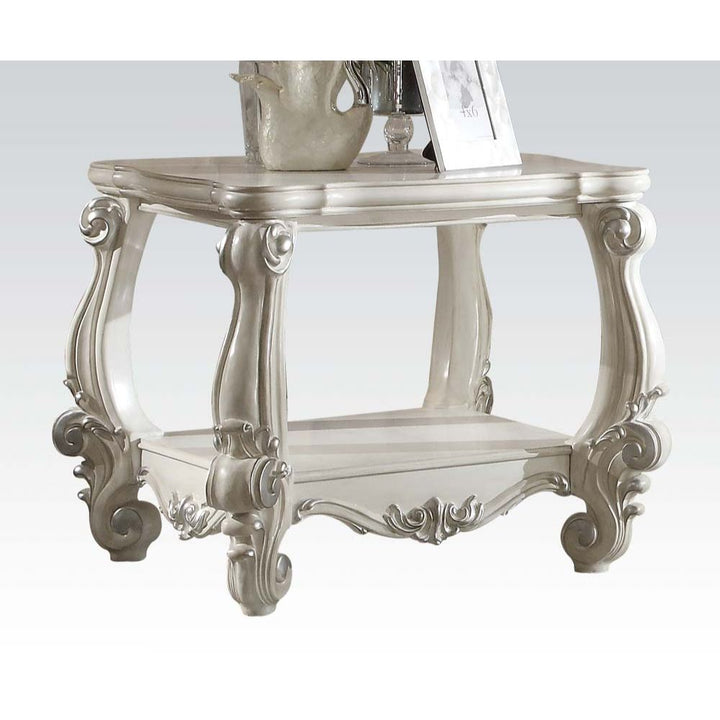 ACME Versailles Bone White End Table Model 82124 - MONAVILLA