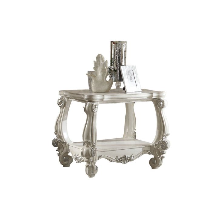 ACME Versailles Bone White End Table Model 82124 - MONAVILLA