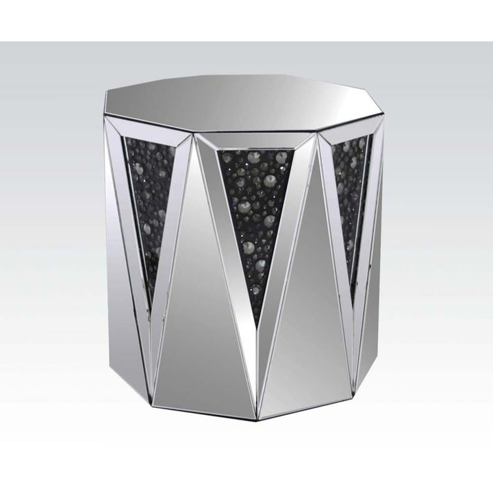 ACME Noor Mirrored & Faux GemStones End Table Model 82777 - MONAVILLA