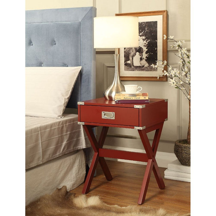 ACME Babs Red End Table Model 82820 - MONAVILLA