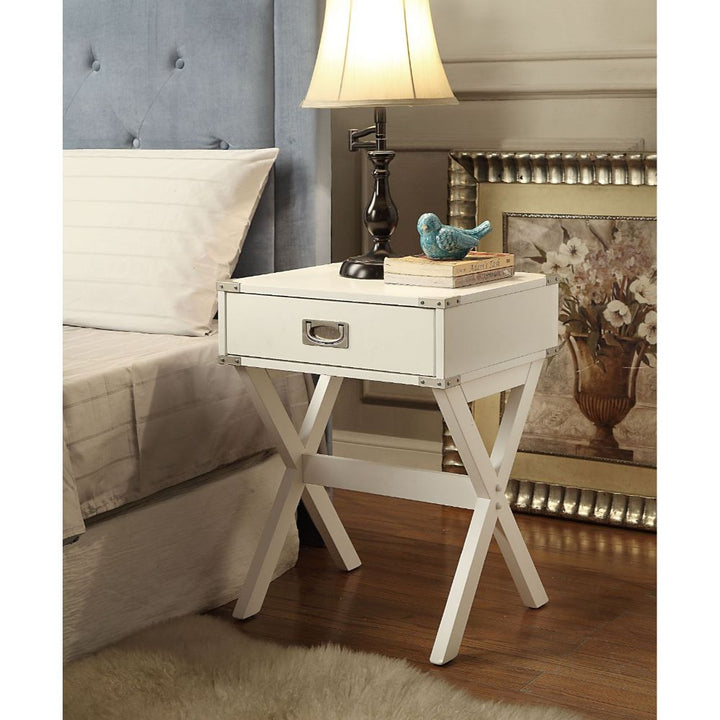 ACME Babs White End Table Model 82824 - MONAVILLA