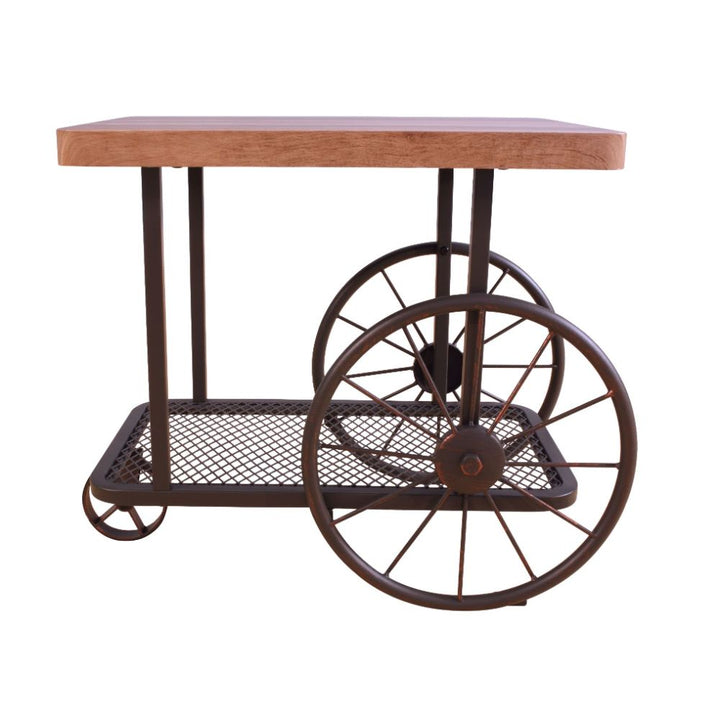 ACME Francie Oak & Antique Gray End Table Model 82862 - MONAVILLA
