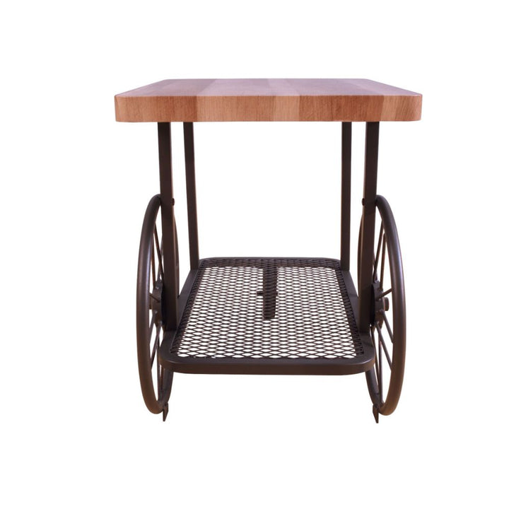 ACME Francie Oak & Antique Gray End Table Model 82862 - MONAVILLA