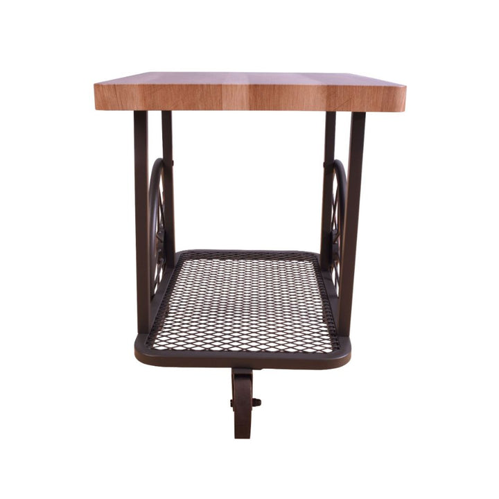 ACME Francie Oak & Antique Gray End Table Model 82862 - MONAVILLA