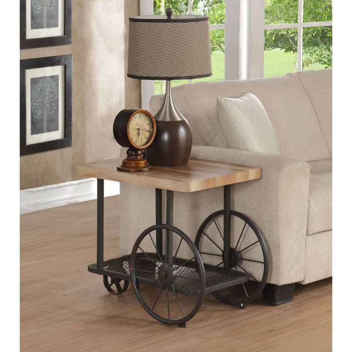 ACME Francie Oak & Antique Gray End Table Model 82862 - MONAVILLA