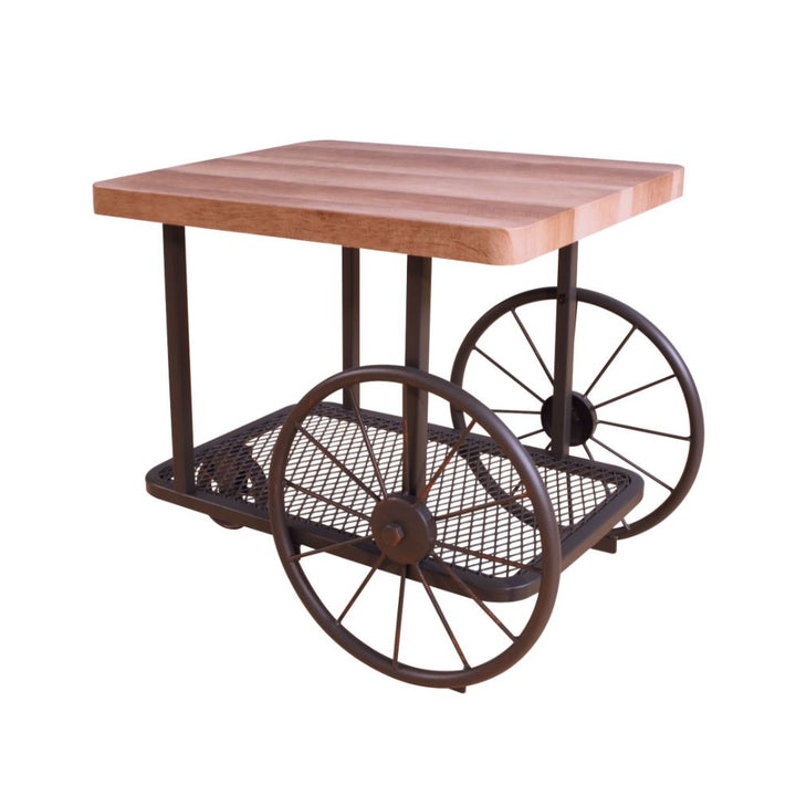 ACME Francie Oak & Antique Gray End Table Model 82862 - MONAVILLA